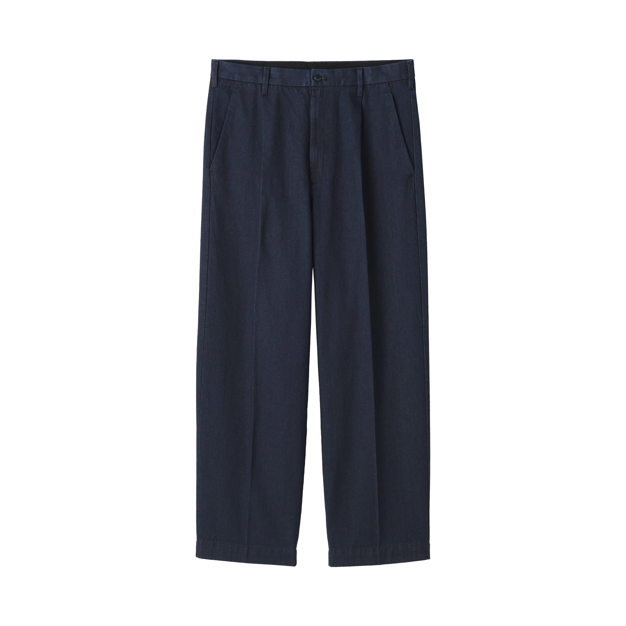 紳士　インディゴタックワイドパンツ