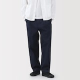 紳士　インディゴタックワイドパンツ