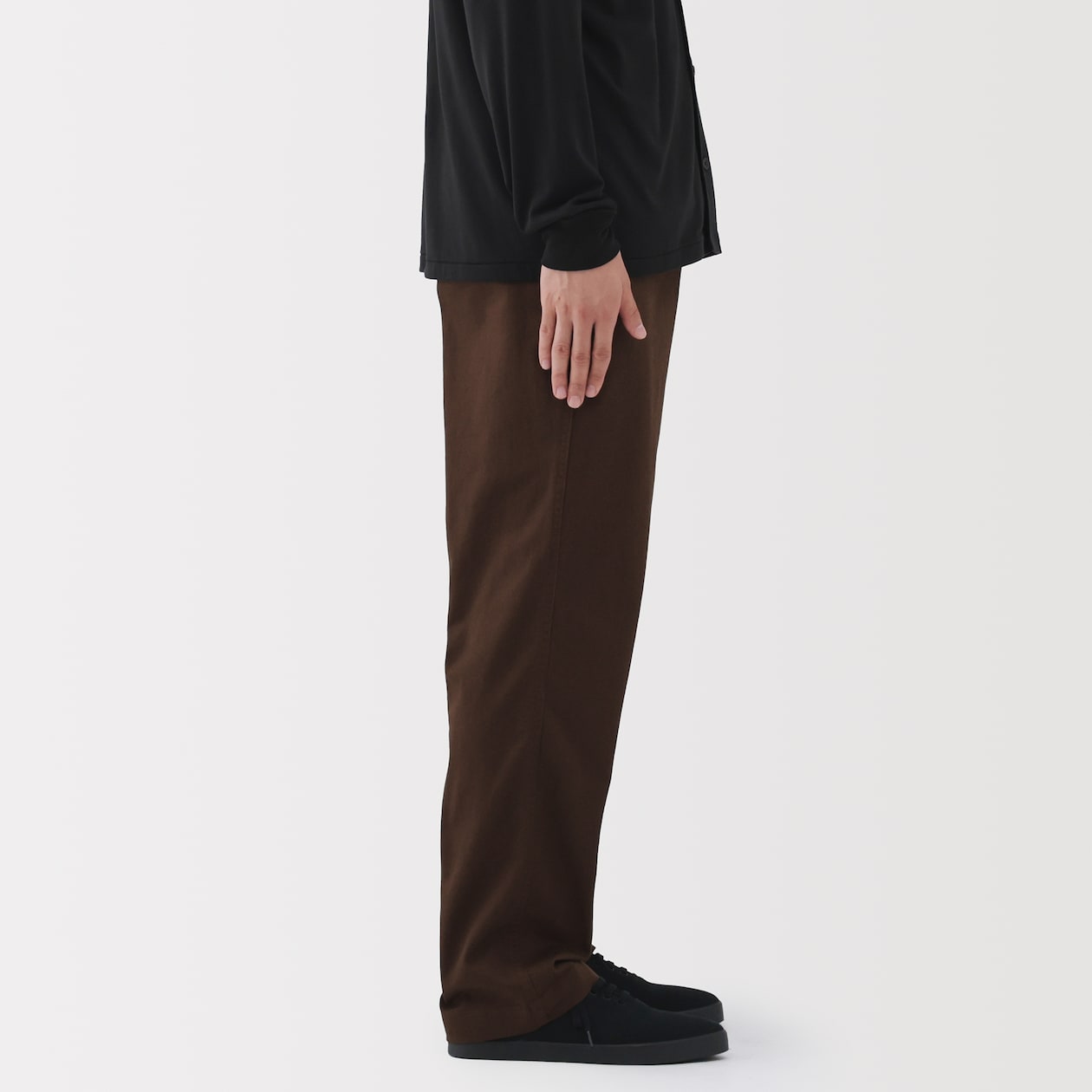 紳士　洗いざらしチノワイドパンツ