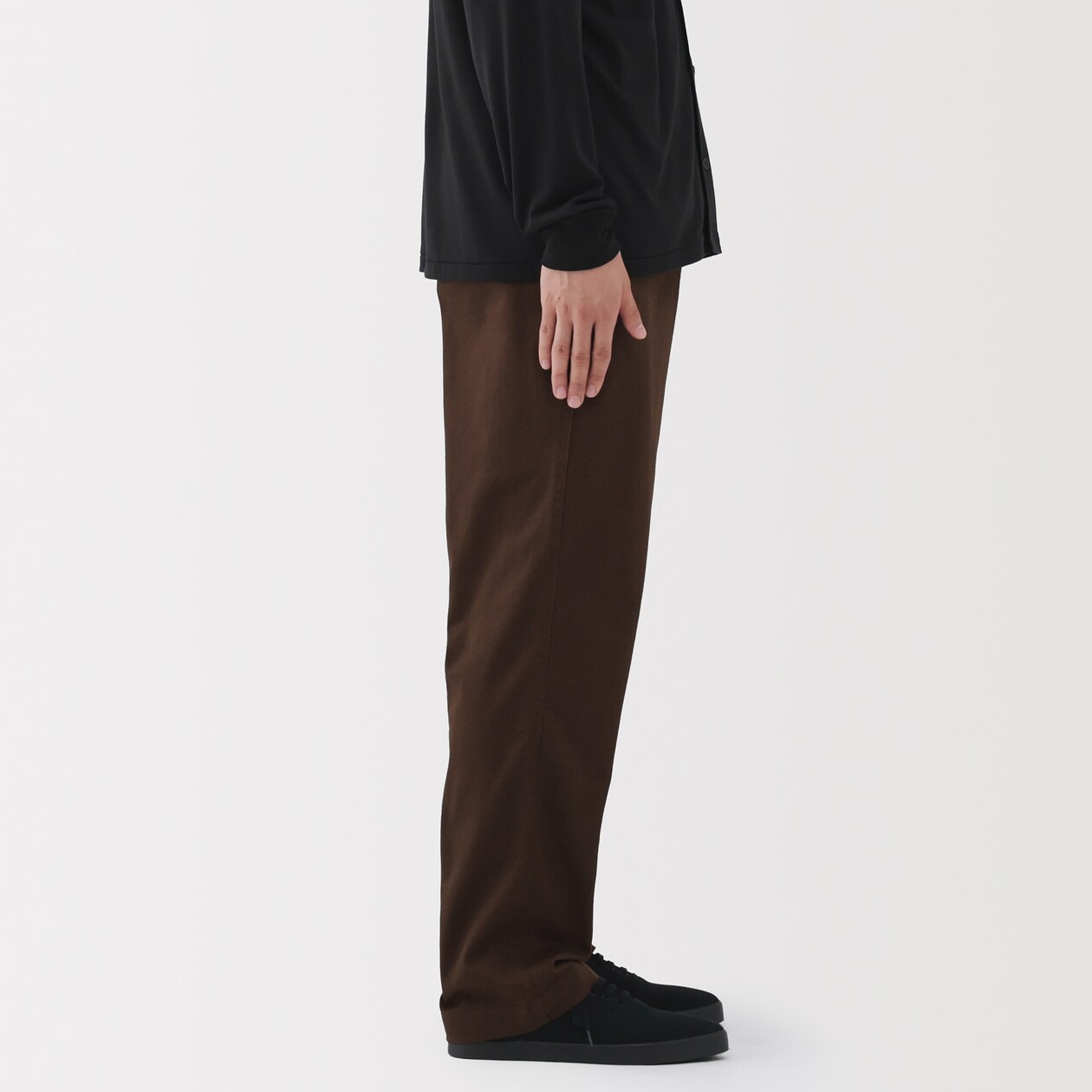 紳士　洗いざらしチノワイドパンツ