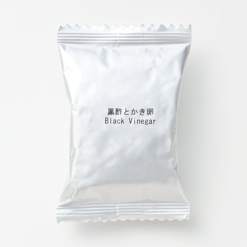冷やし茶漬け　黒酢とかき卵