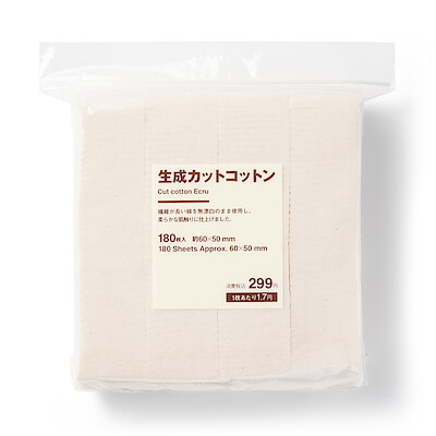 生成カットコットン　１８０枚入／約６０ｘ５０ｍｍ
