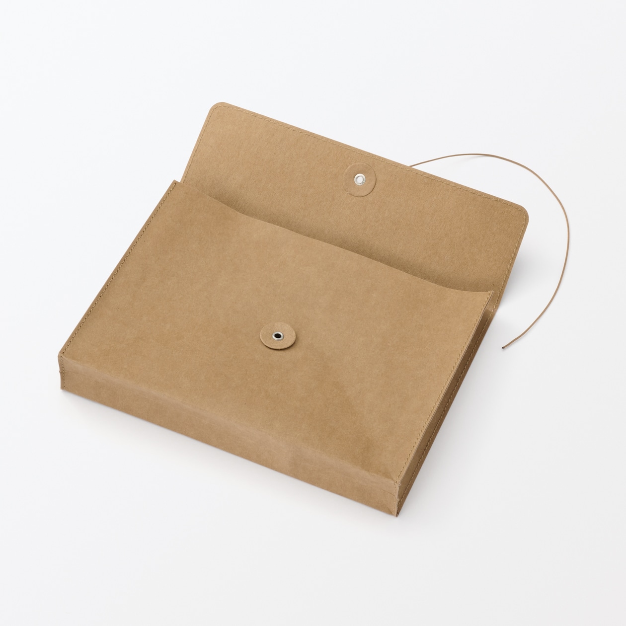 ジーンズラベル　書類ケース　玉ひも付き