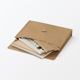 ジーンズラベル　書類ケース　玉ひも付き