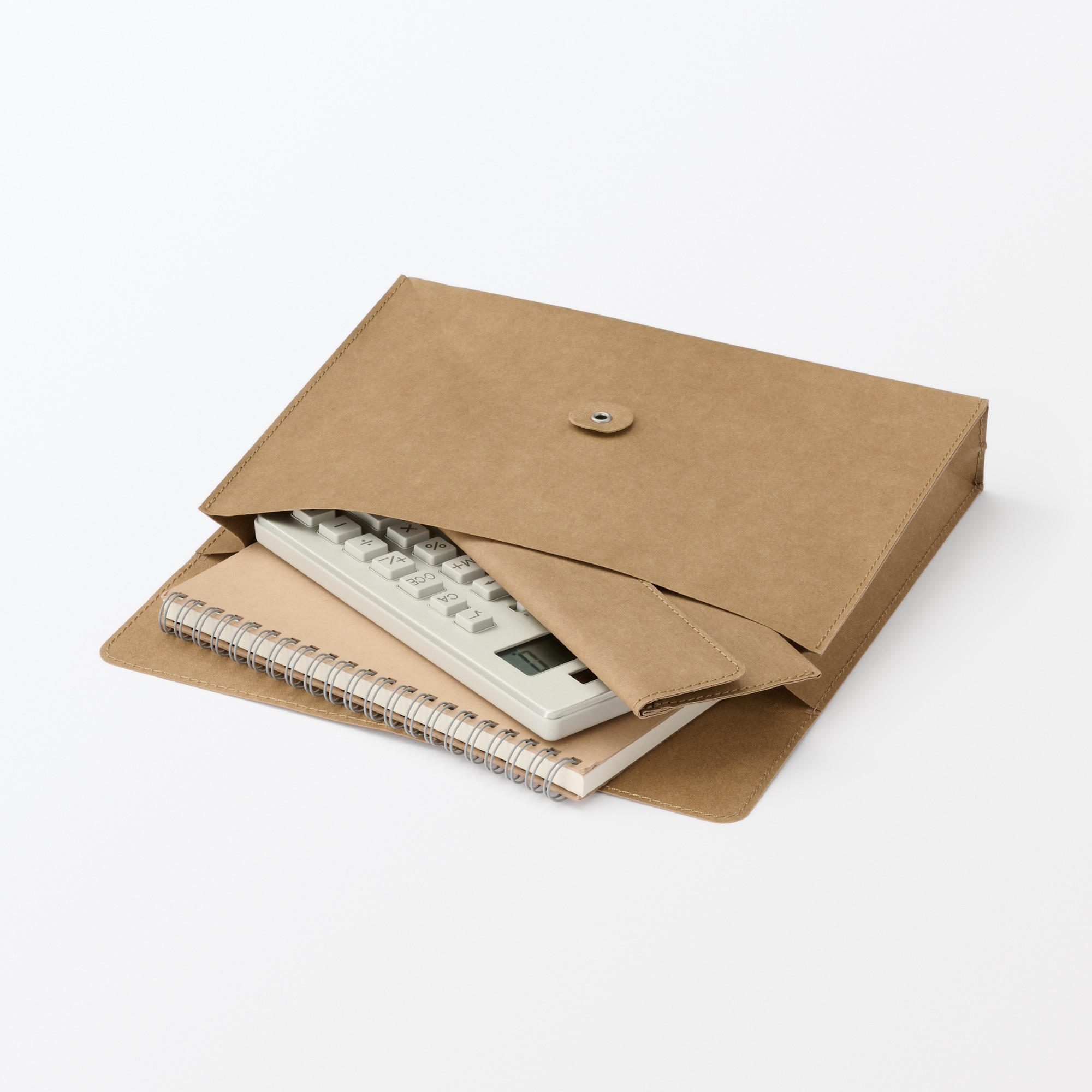 ジーンズラベル　書類ケース　玉ひも付き