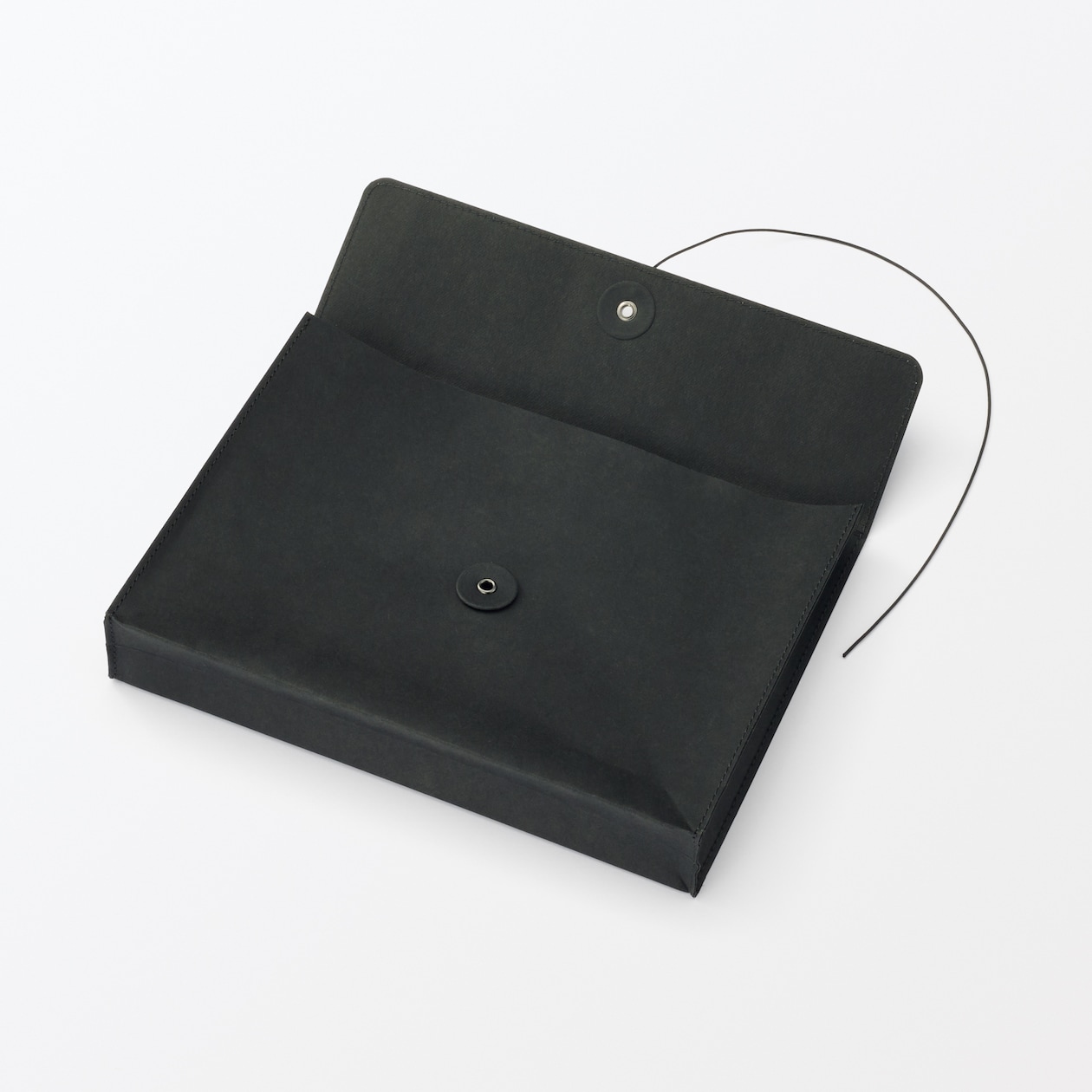 ジーンズラベル　書類ケース　玉ひも付き