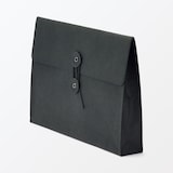 ジーンズラベル　書類ケース　玉ひも付き