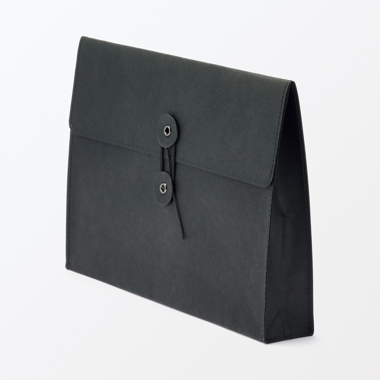 ジーンズラベル　書類ケース　玉ひも付き