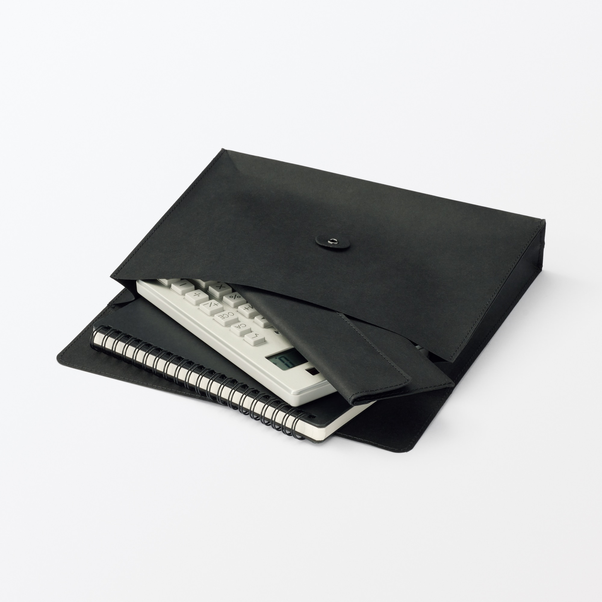 ジーンズラベル　書類ケース　玉ひも付き