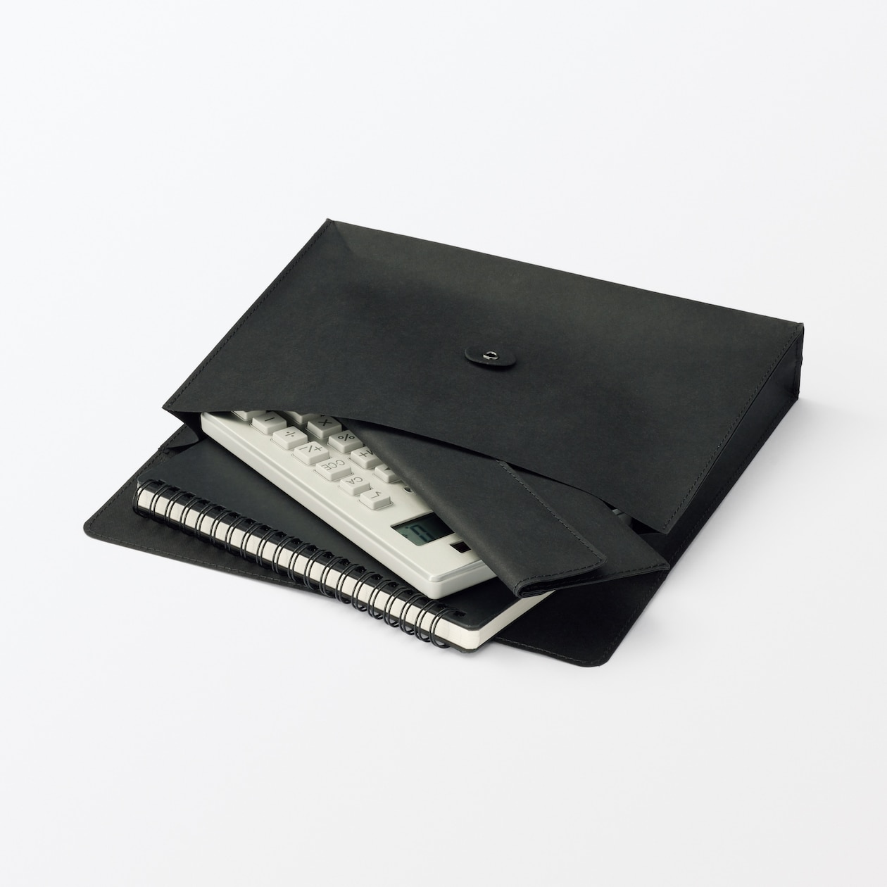 ジーンズラベル　書類ケース　玉ひも付き