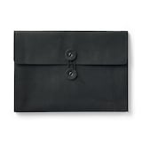 ジーンズラベル　書類ケース　玉ひも付き