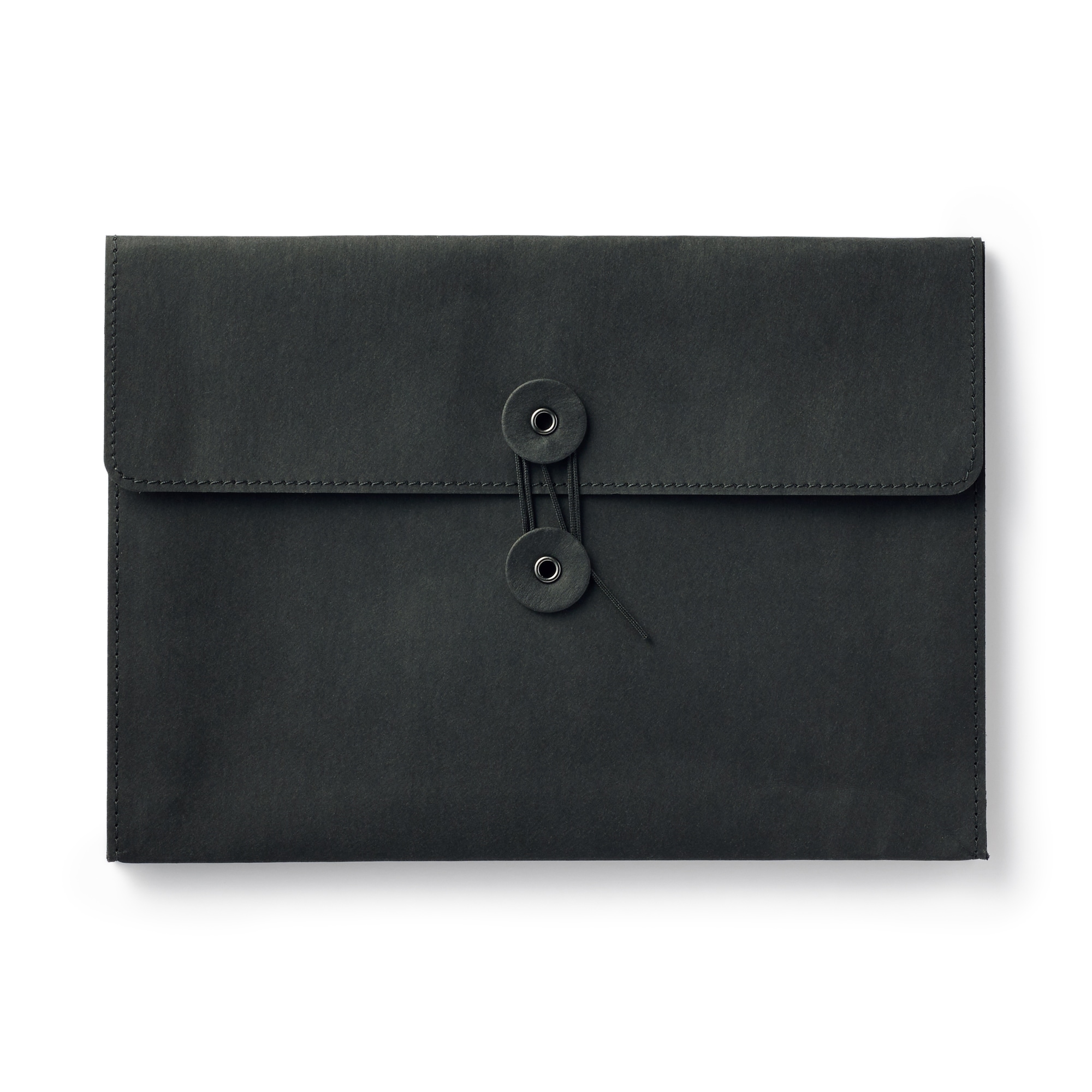 ジーンズラベル　書類ケース　玉ひも付き