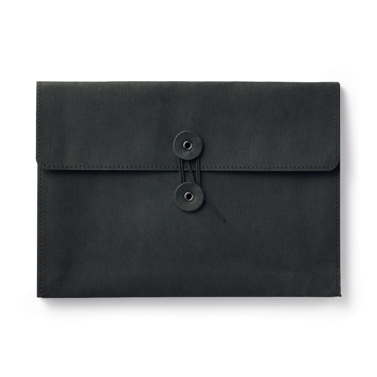 ジーンズラベル　書類ケース　玉ひも付き