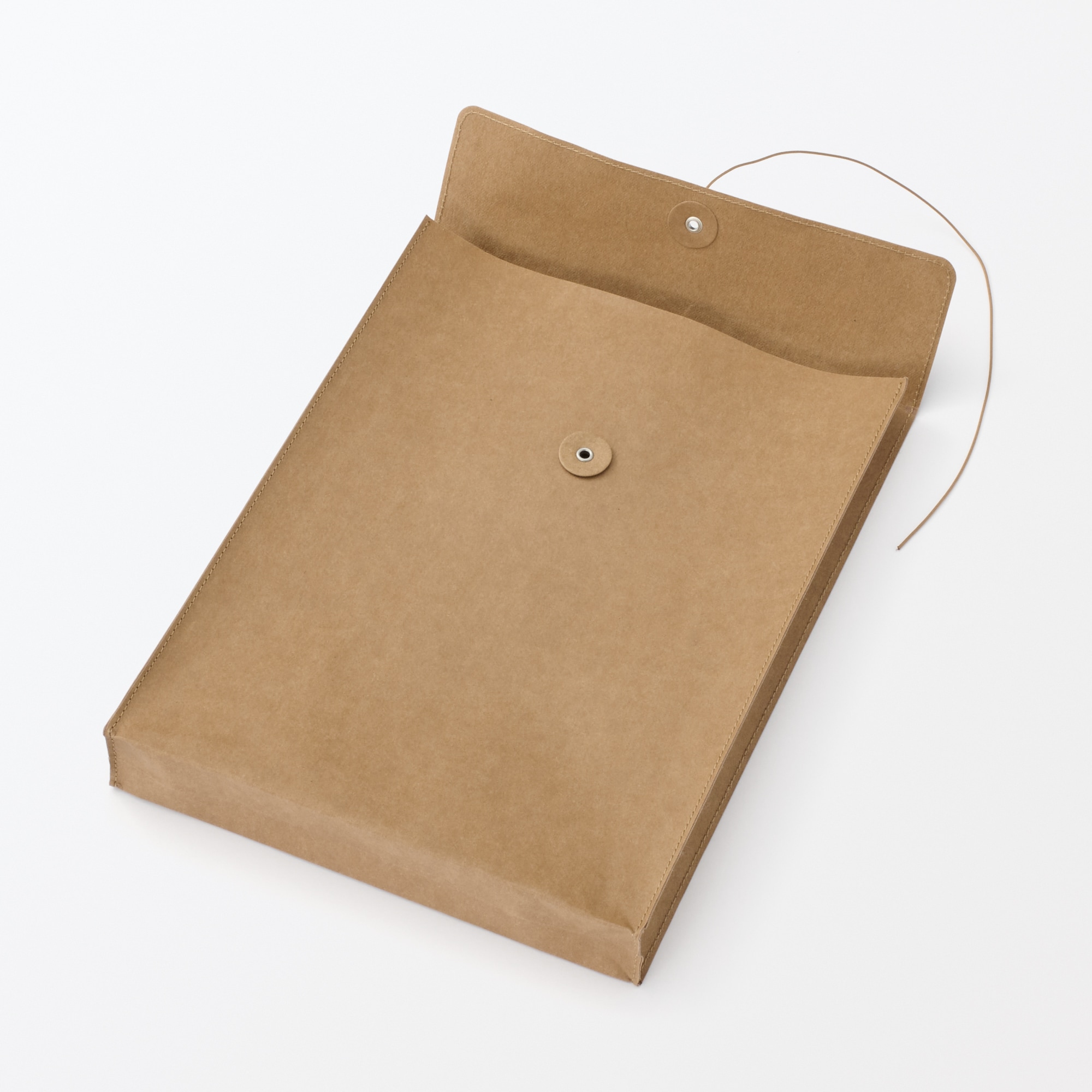 ジーンズラベル　書類ケース　玉ひも付き