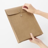 ジーンズラベル　書類ケース　玉ひも付き