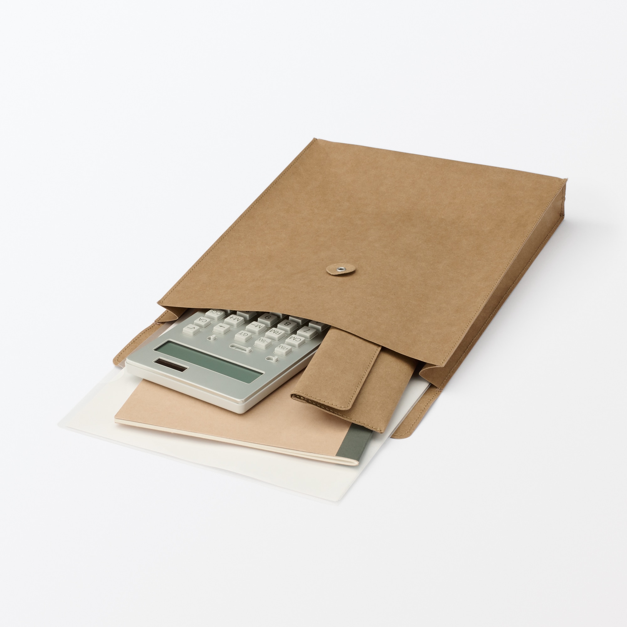 ジーンズラベル　書類ケース　玉ひも付き