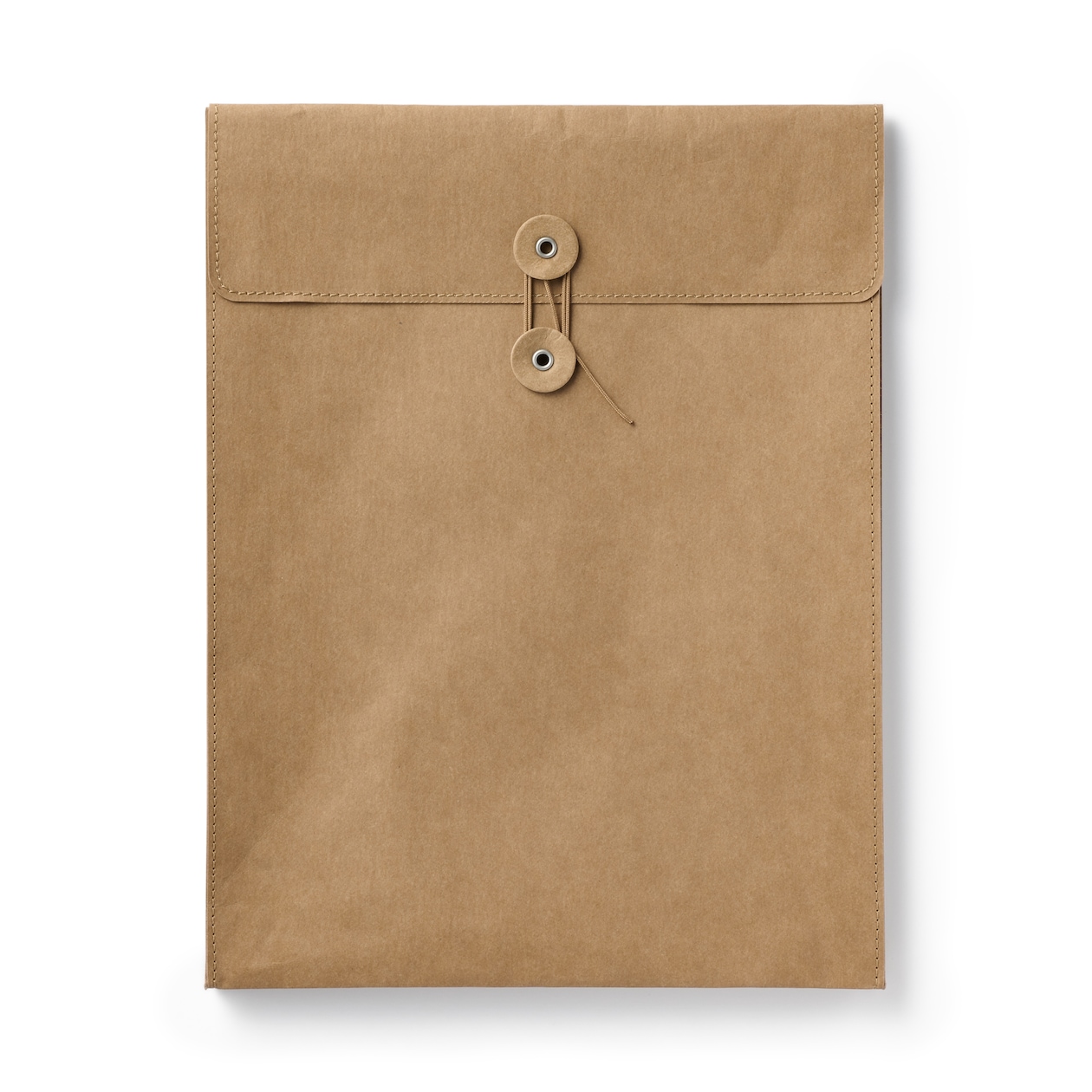 ジーンズラベル　書類ケース　玉ひも付き