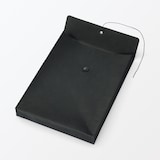 ジーンズラベル　書類ケース　玉ひも付き