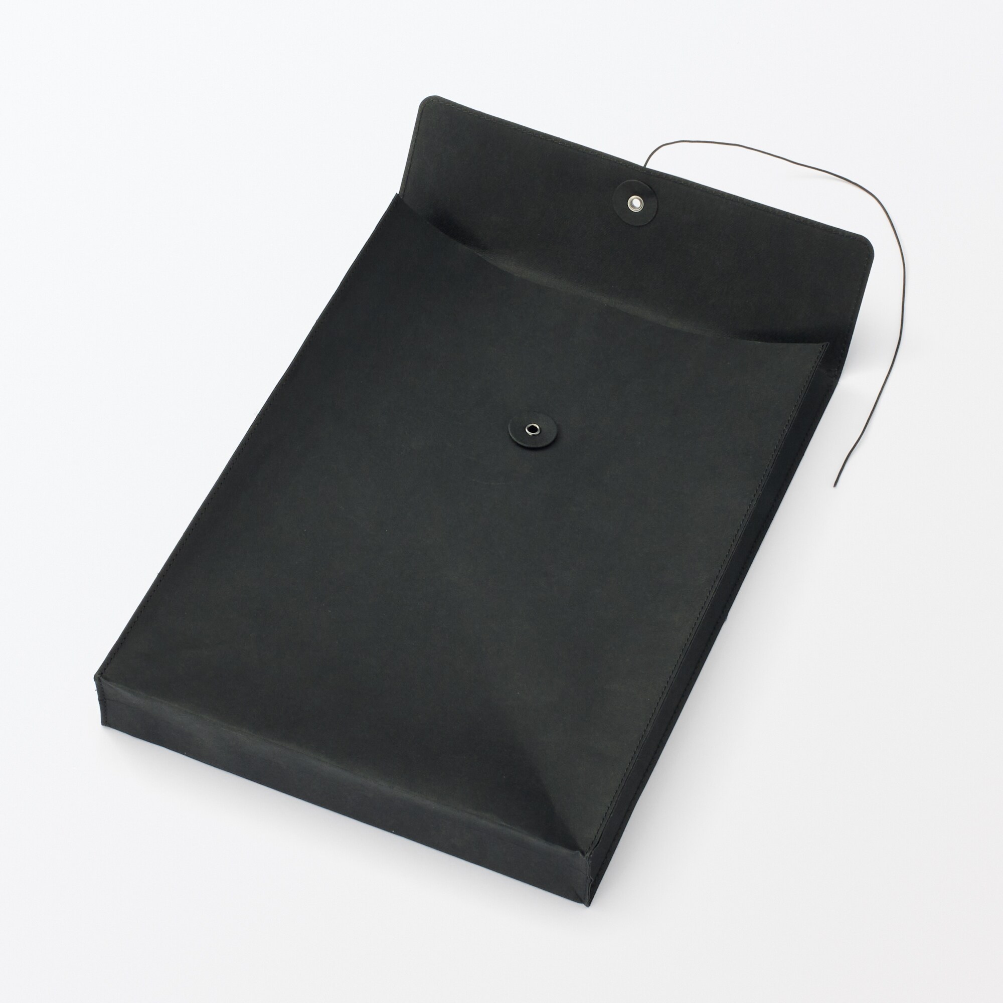 ジーンズラベル　書類ケース　玉ひも付き