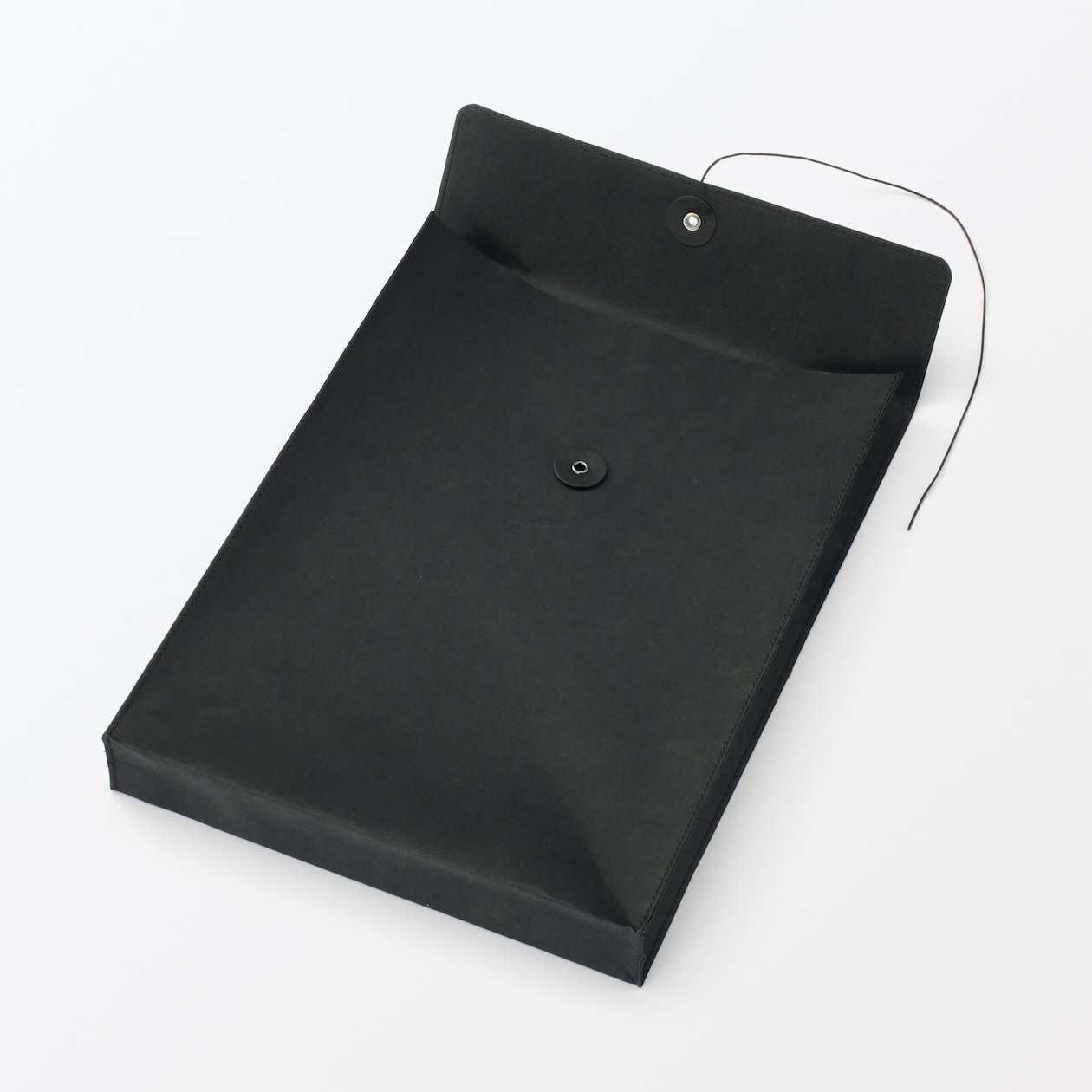 ジーンズラベル　書類ケース　玉ひも付き