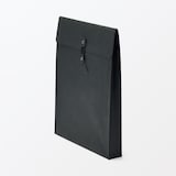 ジーンズラベル　書類ケース　玉ひも付き