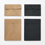 ジーンズラベル　書類ケース　玉ひも付き