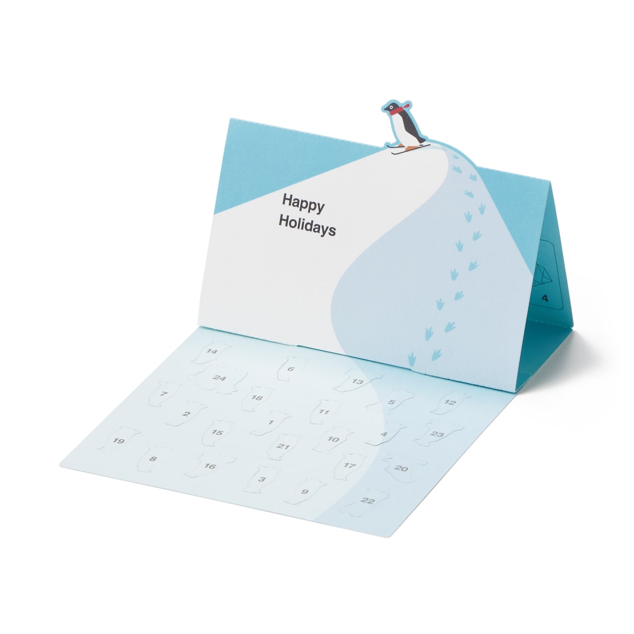 めくって楽しむ　カウントダウンカード　ペンギン柄