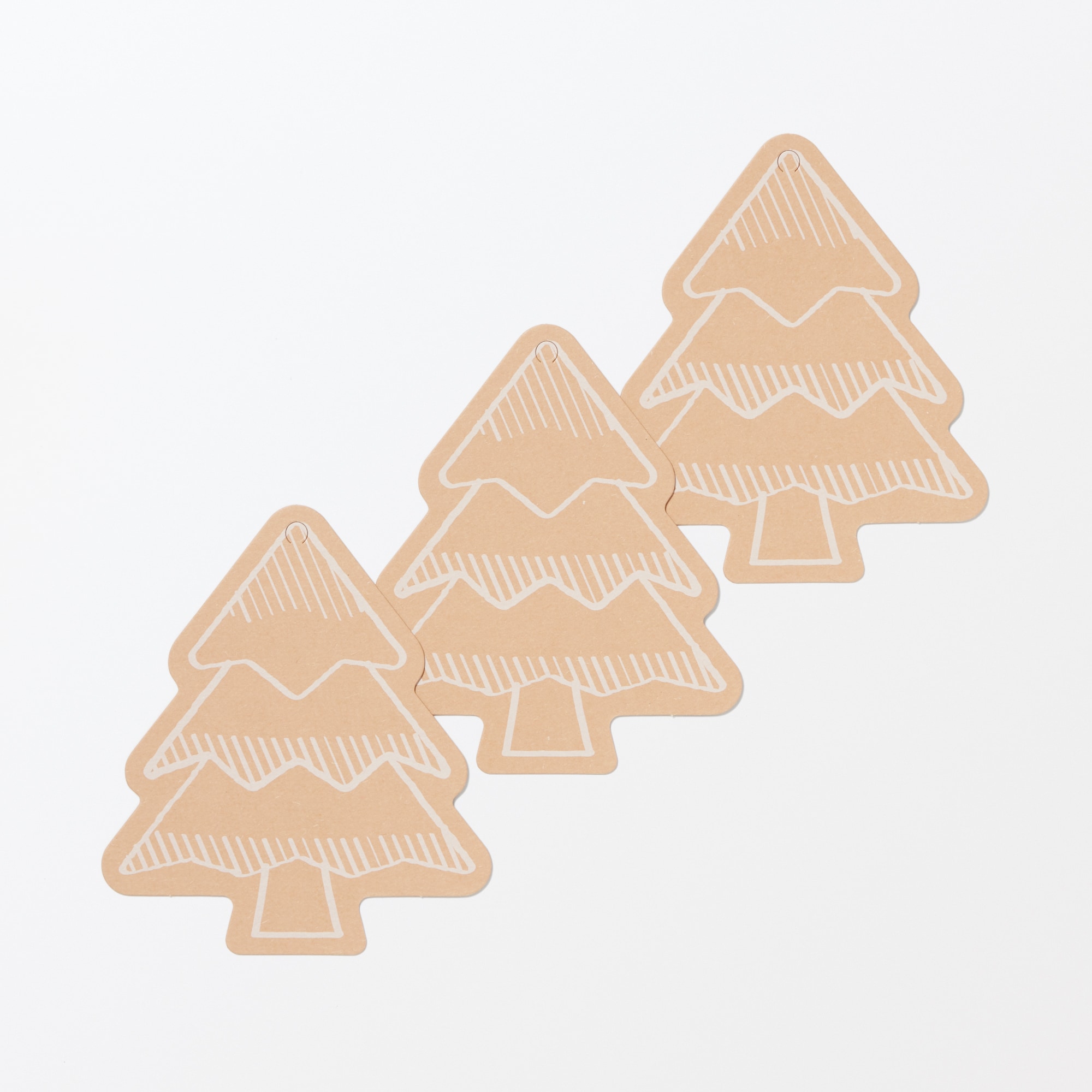 ノートの表紙でできたメッセージカード　ツリー柄