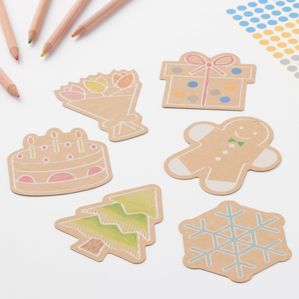 ノートの表紙でできたメッセージカード　ツリー柄