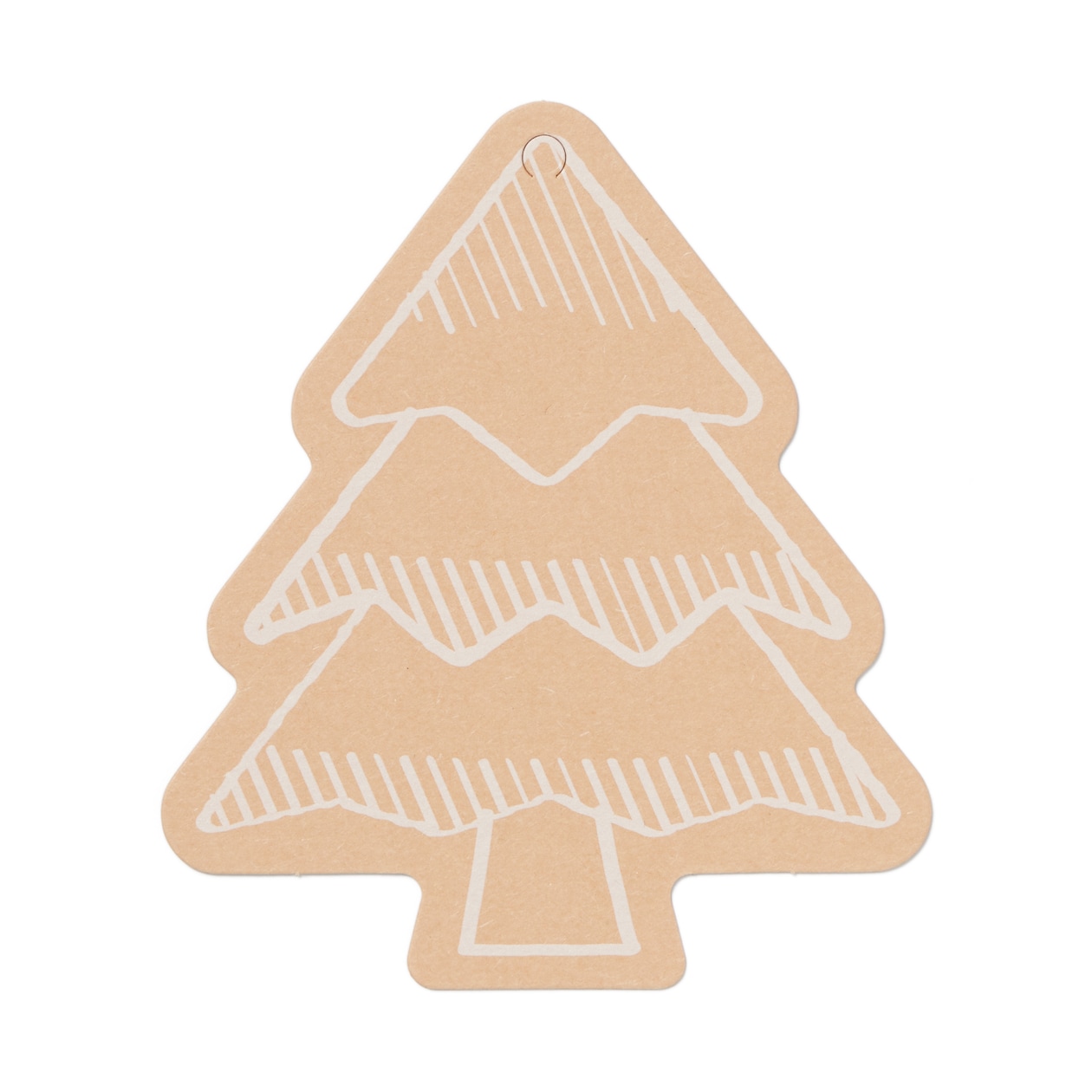 ノートの表紙でできたメッセージカード　ツリー柄