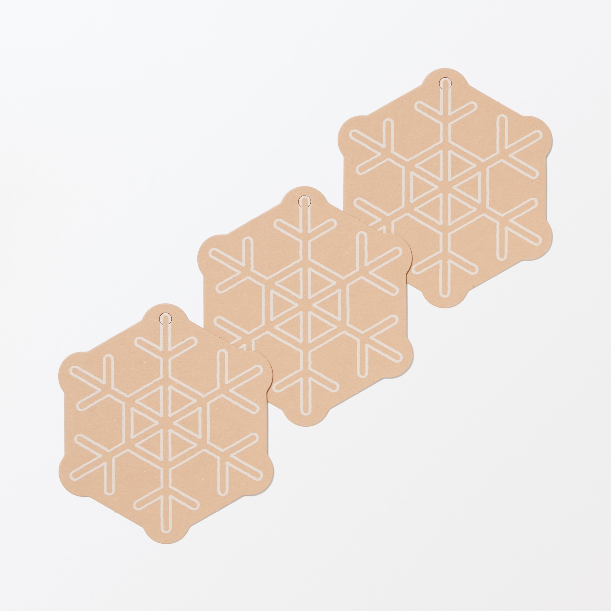 ノートの表紙でできたメッセージカード　雪柄