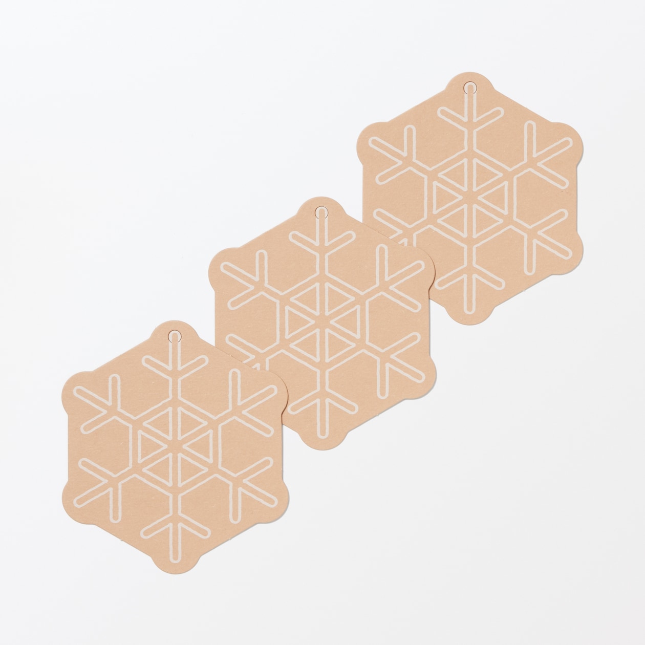 ノートの表紙でできたメッセージカード　雪柄