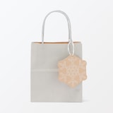 ノートの表紙でできたメッセージカード　雪柄