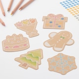 ノートの表紙でできたメッセージカード　雪柄