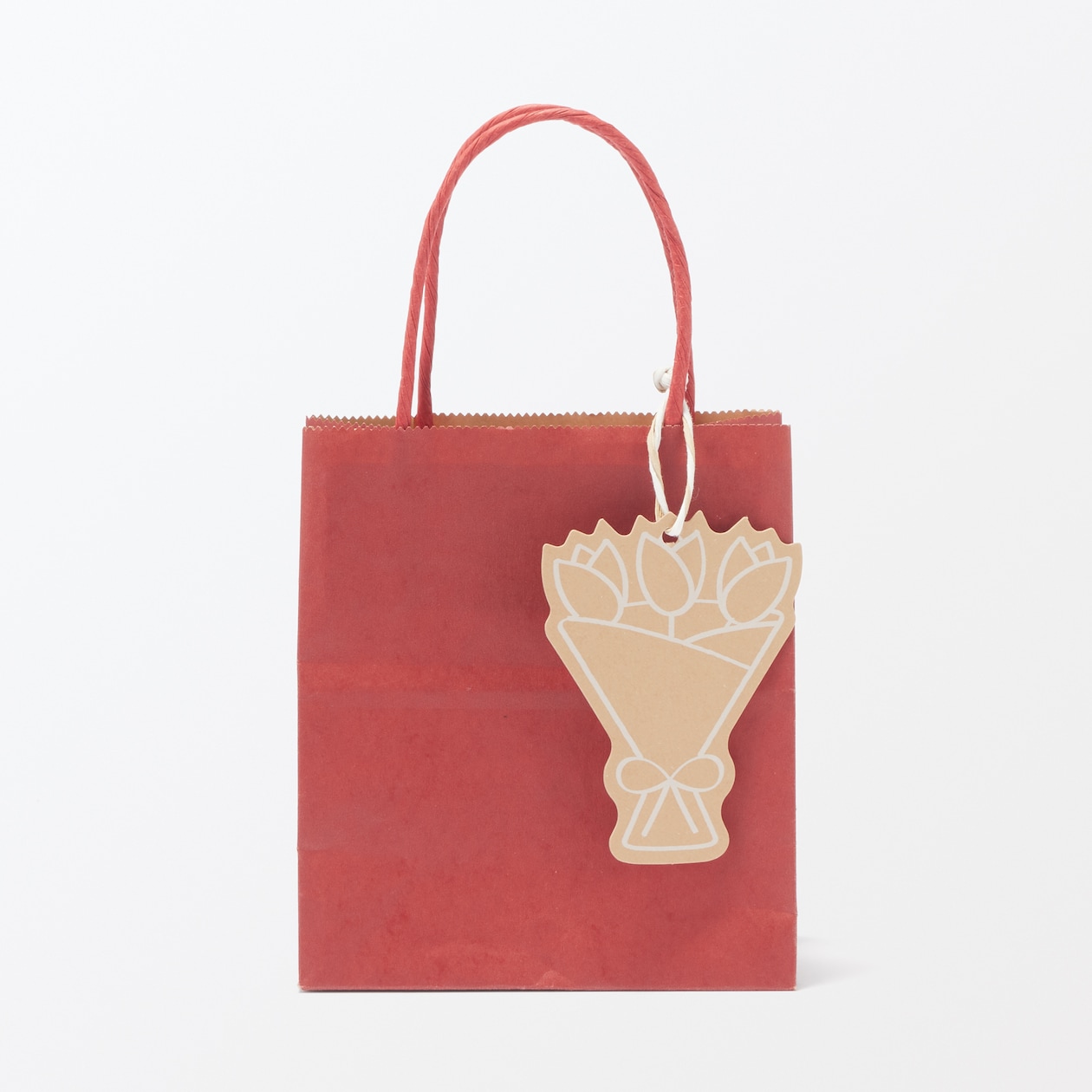 ノートの表紙でできたメッセージカード　ブーケ柄