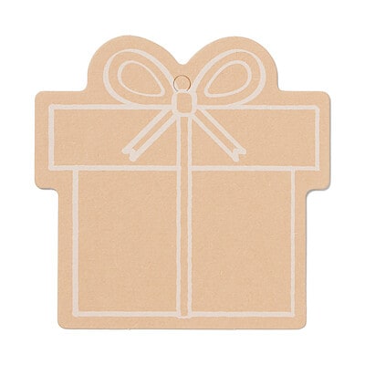 【１１月上旬発売予定】ノートの表紙でできたメッセージカード　ギフト柄　約７１×７１ｍｍ　３枚