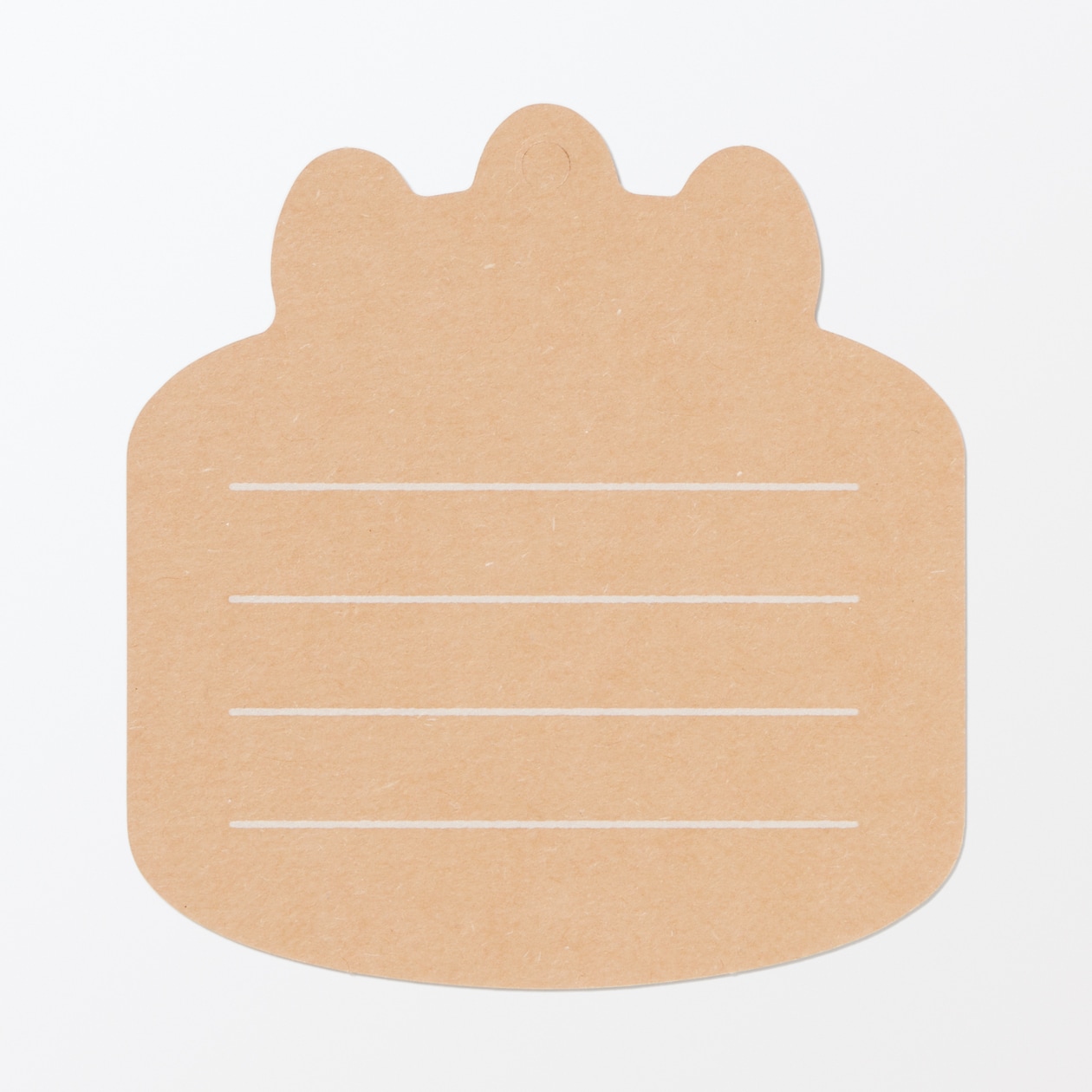 ノートの表紙でできたメッセージカード　ケーキ柄