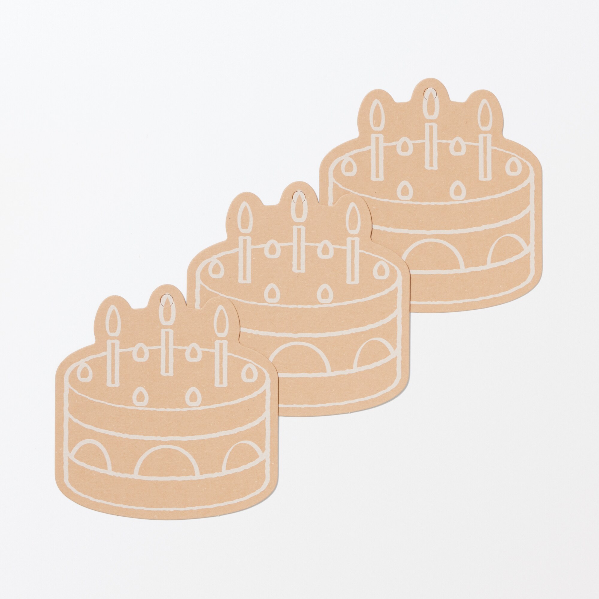 ノートの表紙でできたメッセージカード　ケーキ柄