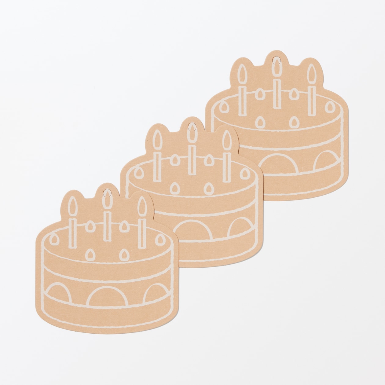 ノートの表紙でできたメッセージカード　ケーキ柄