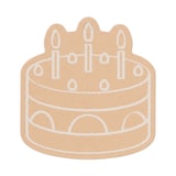 ノートの表紙でできたメッセージカード　ケーキ柄