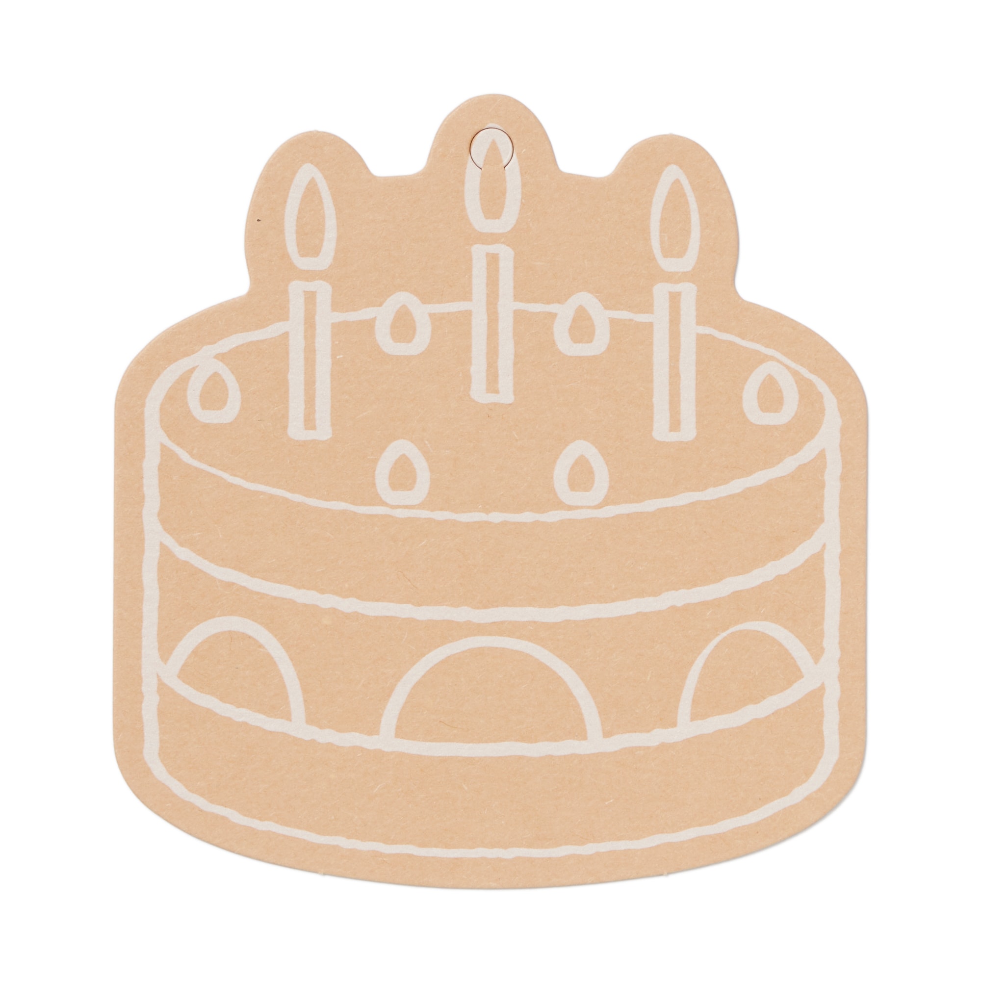 ノートの表紙でできたメッセージカード　ケーキ柄