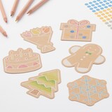 ノートの表紙でできたメッセージカード　クッキー柄