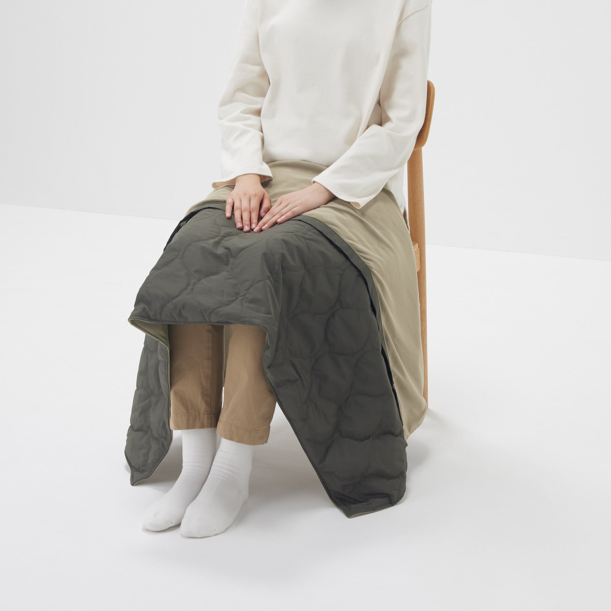 収納ポケット付き3WAYブランケット | 無印良品