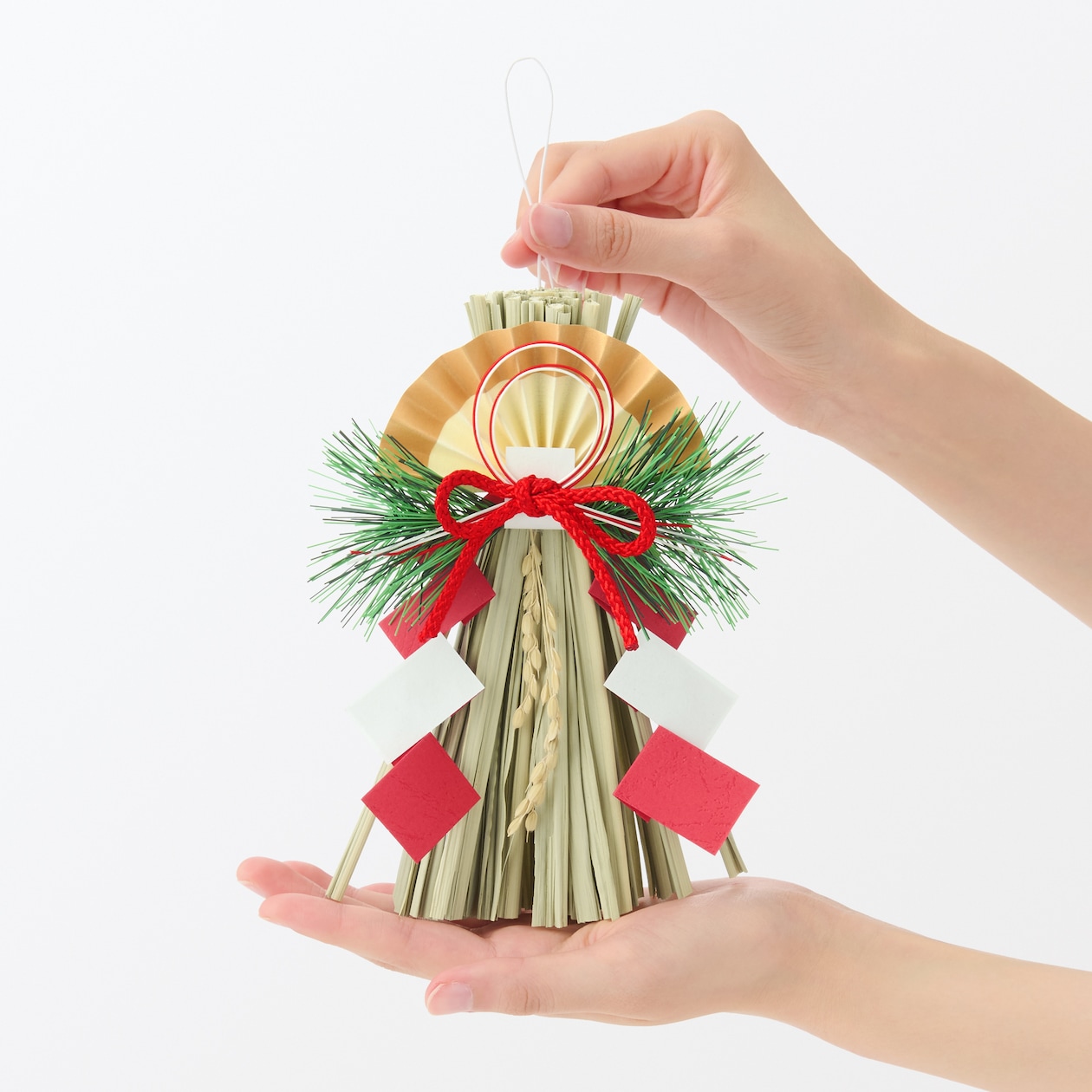 お正月飾り　前垂れ・金扇