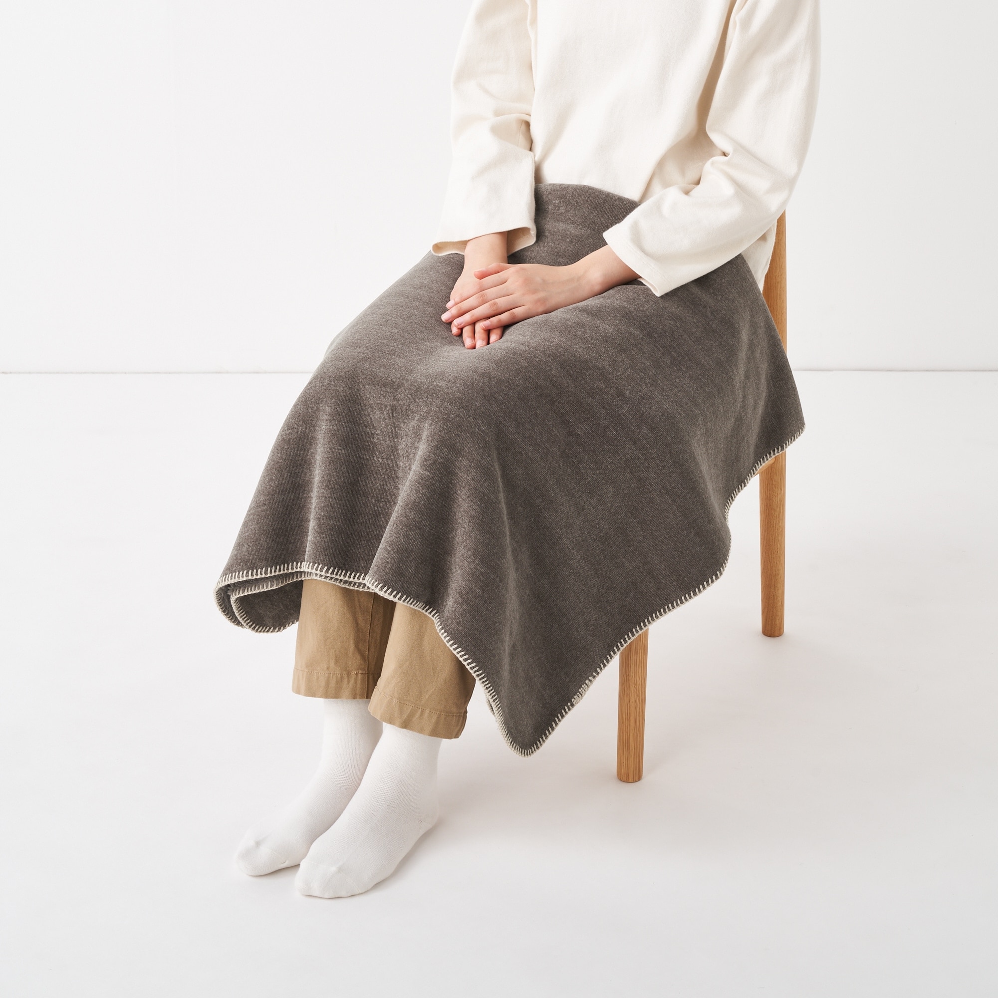 両面使いシェニールブランケット