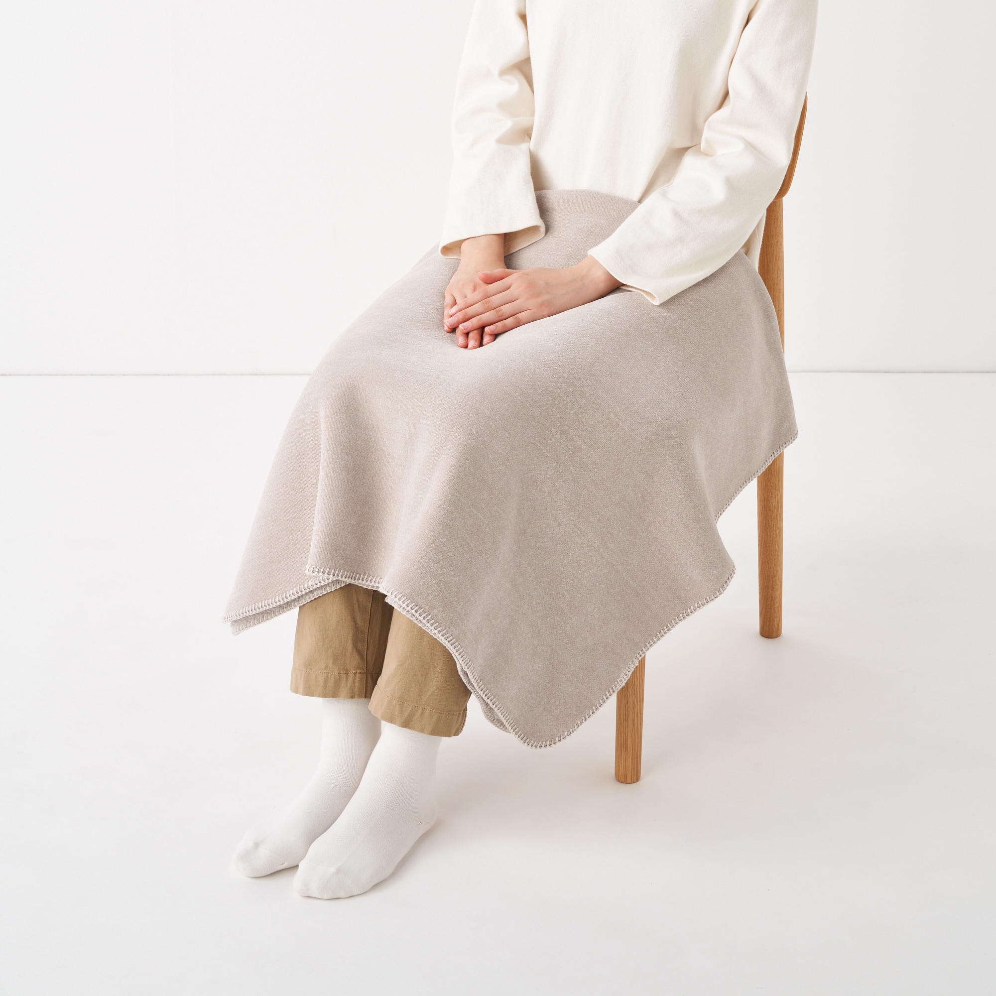 両面使いシェニールブランケット