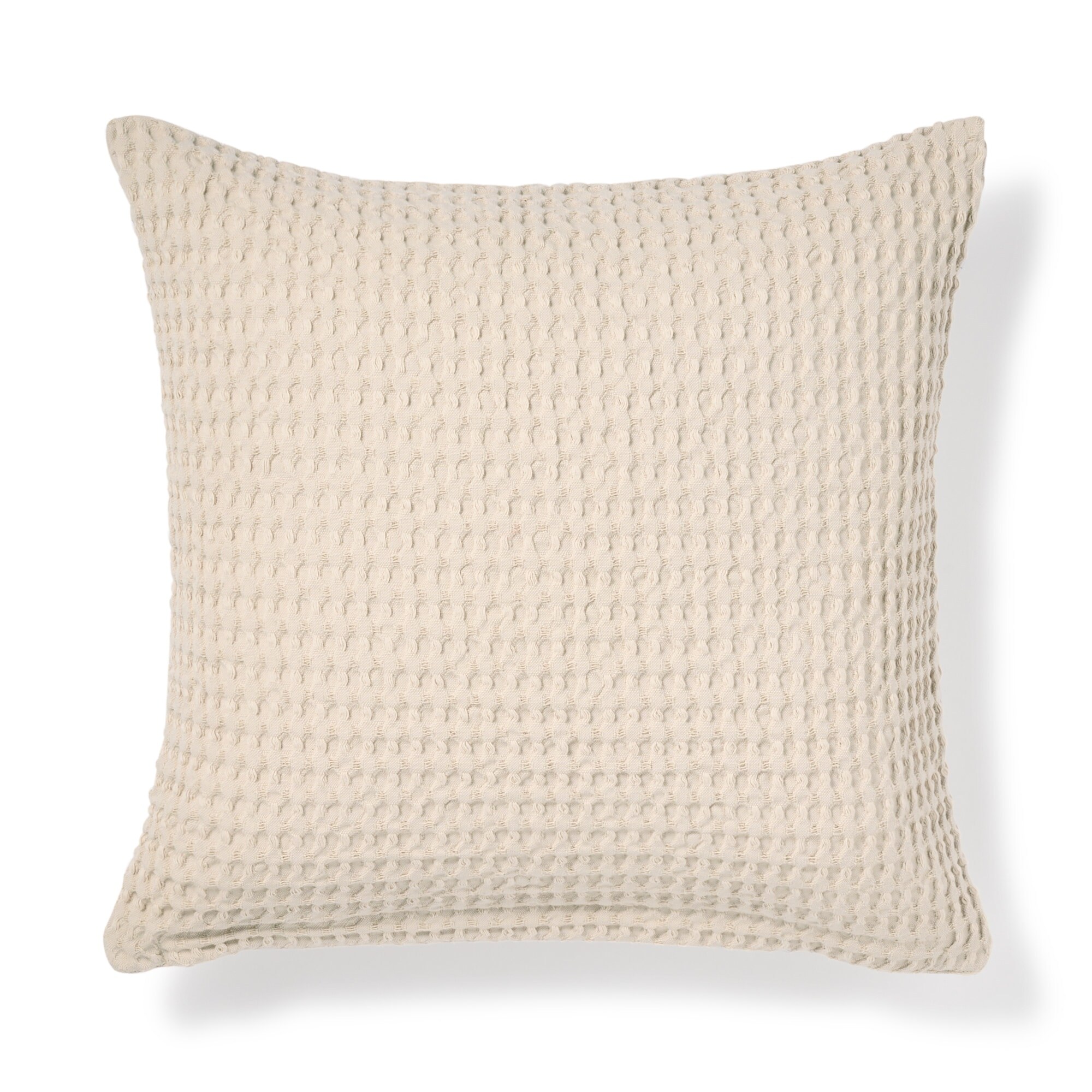 インド綿洗いざらしワッフル織クッションカバー