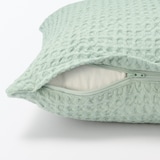 インド綿洗いざらしワッフル織クッションカバー