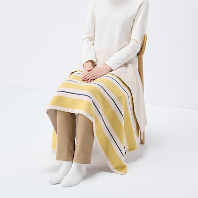 綿フランネルひざ掛け　８０×１３０ｃｍ