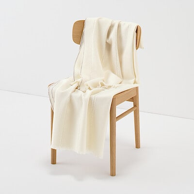 ウールスロー　１００×１８０ｃｍ・アイボリー